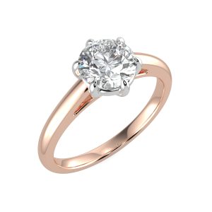 splr07 with 18ct rose gold metal and round shape diamond