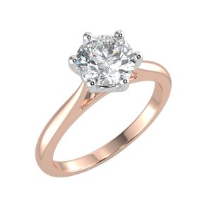 splr01 with 18ct rose gold metal and round shape diamond