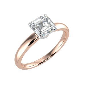 splr17 with 18ct rose gold metal and asscher shape diamond