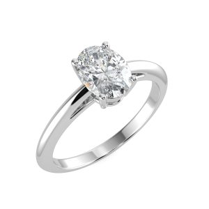 splr029 with 18ct white gold metal and oval shape diamond