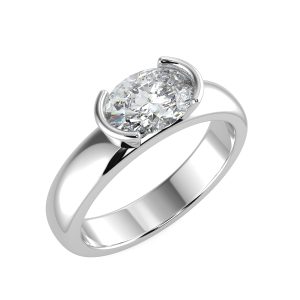 splr031 with 18ct white gold metal and oval shape diamond