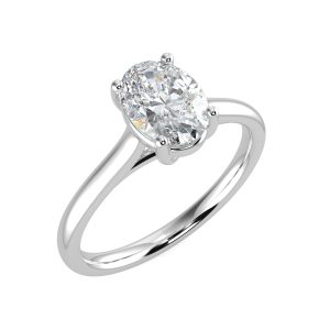 splr032 with 18ct white gold metal and oval shape diamond