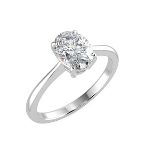 splr033 with 18ct white gold metal and oval shape diamond