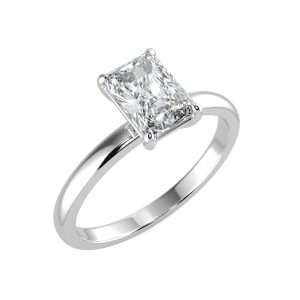 splr035 with 18ct white gold metal and radiant shape diamond