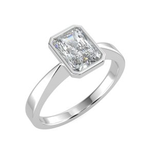 splr036 with 18ct white gold metal and radiant shape diamond
