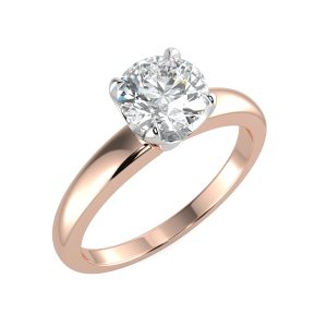 splr04 with 18ct rose gold metal and round shape diamond