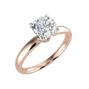 splr05 with 18ct rose gold metal and round shape diamond