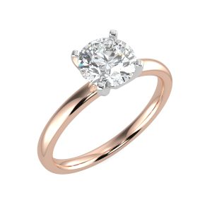 splr08 with 18ct rose gold metal and round shape diamond