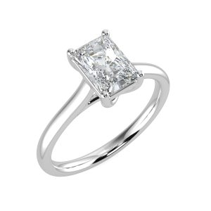 splr038 with 18ct white gold metal and radiant shape diamond